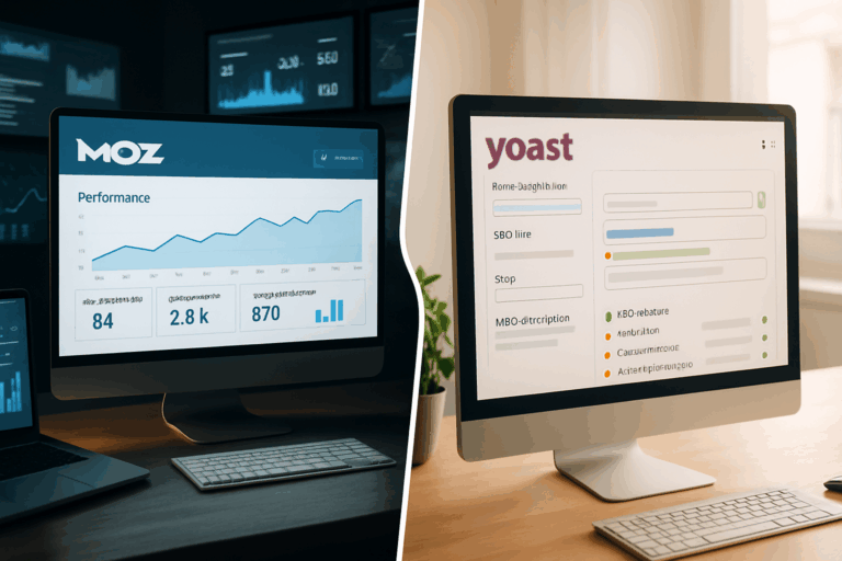 découvrez notre analyse comparative de moz et yoast pour vous aider à choisir la meilleure solution seo pour votre site wordpress. comparez les fonctionnalités, les avantages et les inconvénients de chaque outil pour optimiser votre référencement et améliorer la visibilité de votre site sur les moteurs de recherche.