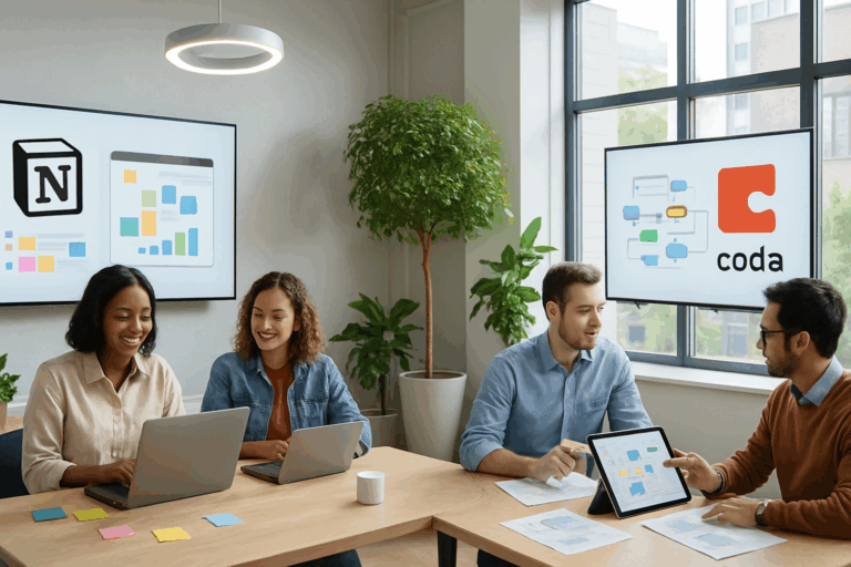découvrez notre analyse approfondie de notion et coda, deux outils de collaboration innovants. comparez leurs fonctionnalités, avantages et inconvénients pour déterminer lequel répond le mieux à vos besoins de travail en équipe.
