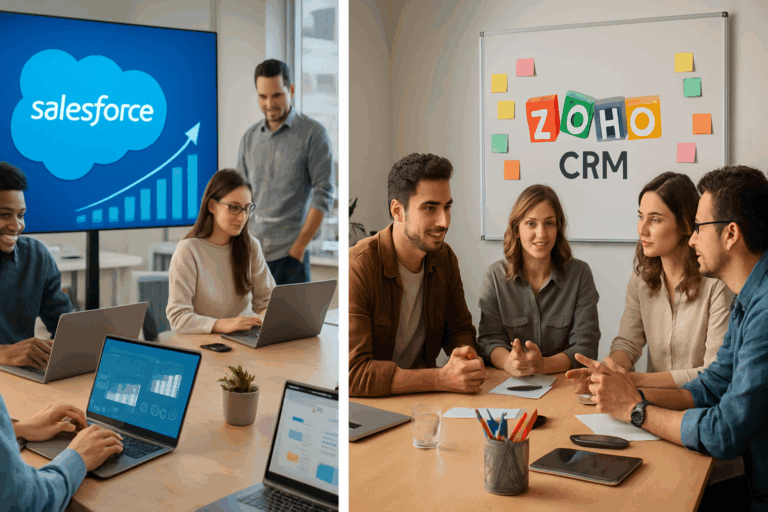 découvrez notre comparatif détaillé entre salesforce et zoho crm, deux des solutions de gestion de la relation client les plus populaires. nous analysons les fonctionnalités, les prix et les avantages de chaque plateforme pour vous aider à choisir le meilleur crm adapté aux besoins de votre start-up.