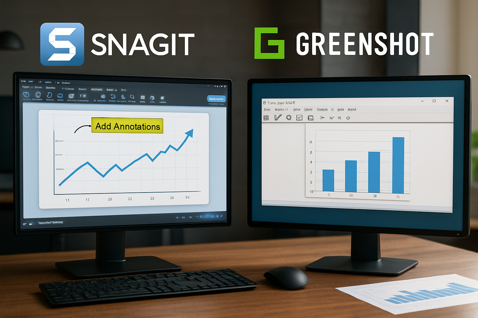 découvrez notre comparaison approfondie entre snagit et greenshot, deux logiciels populaires de capture d'écran. analysez leurs fonctionnalités, avantages et inconvénients pour déterminer lequel convient le mieux à vos besoins en matière de capture et d'édition d'images.